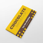 Perspective View of Chocolate Bar Mockup