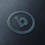 Perspective View of Emboss Logo Mockup