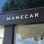 Perspective View of Facade Logo Mockup