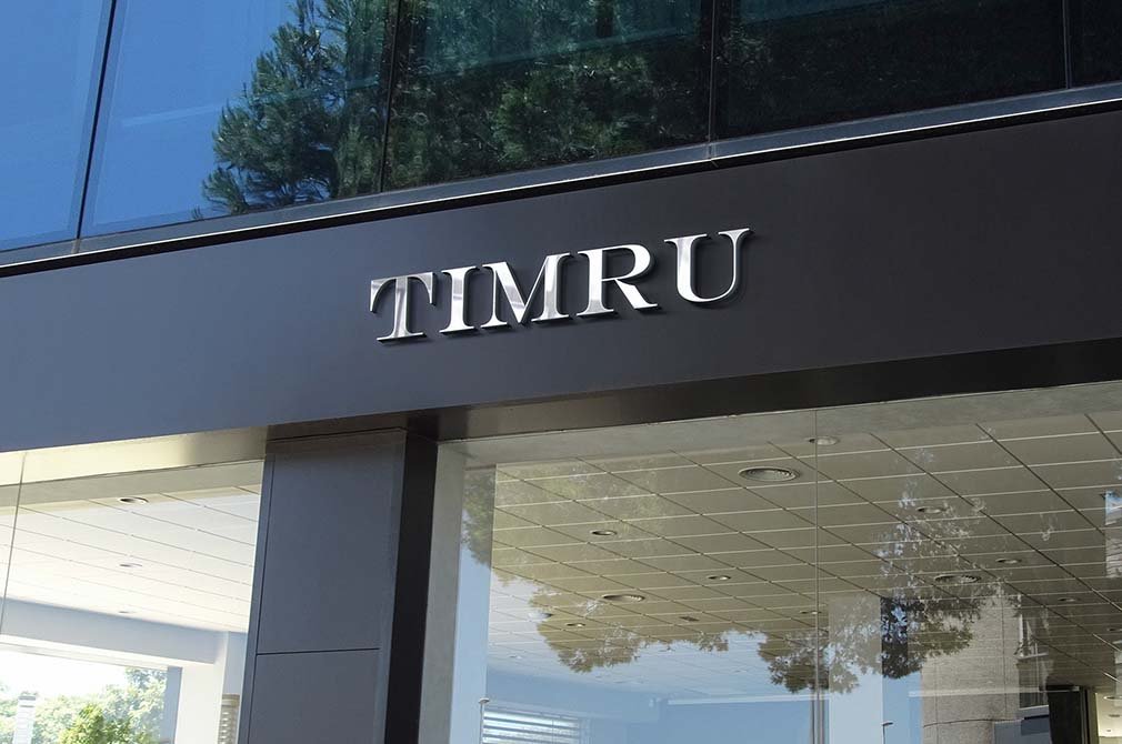Perspective View of Facade Logo Mockup FREE PSD
