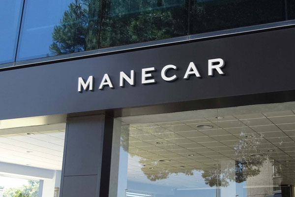 Perspective View of Facade Logo Mockup