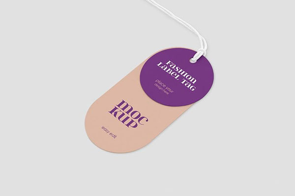 Perspective View of Fashion Tag Mockup