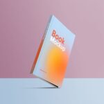 Perspective View of Floating Book Mockup