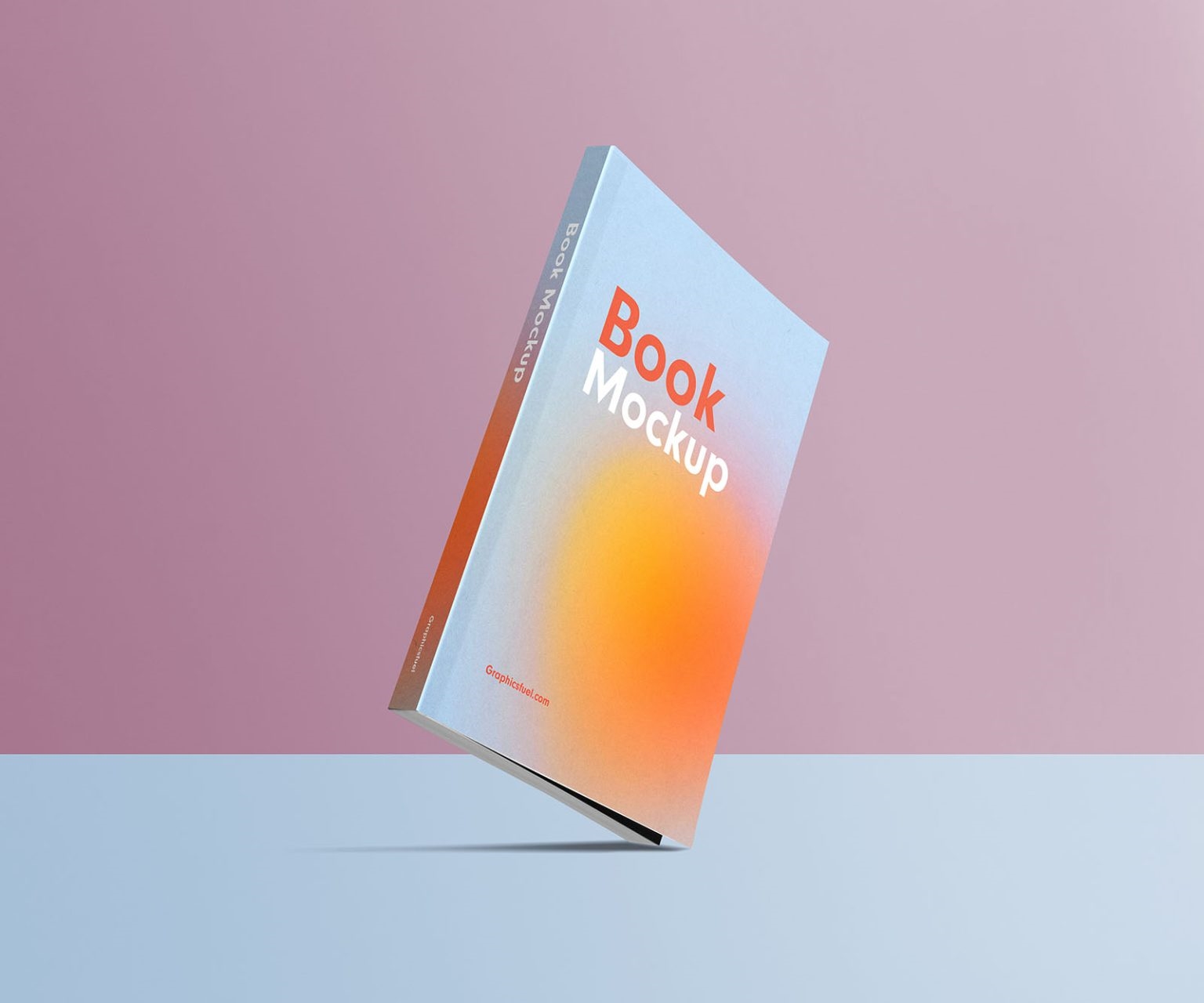 Perspective View of Floating Book Mockup FREE PSD