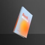 Perspective View of Floating Book Mockup