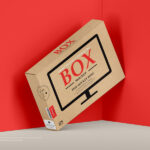 Perspective View of Floating Craft Product Packaging Box Mockup