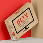 Perspective View of Floating Craft Product Packaging Box Mockup