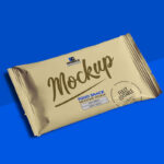 Perspective View of Food Snack Packaging Mockup