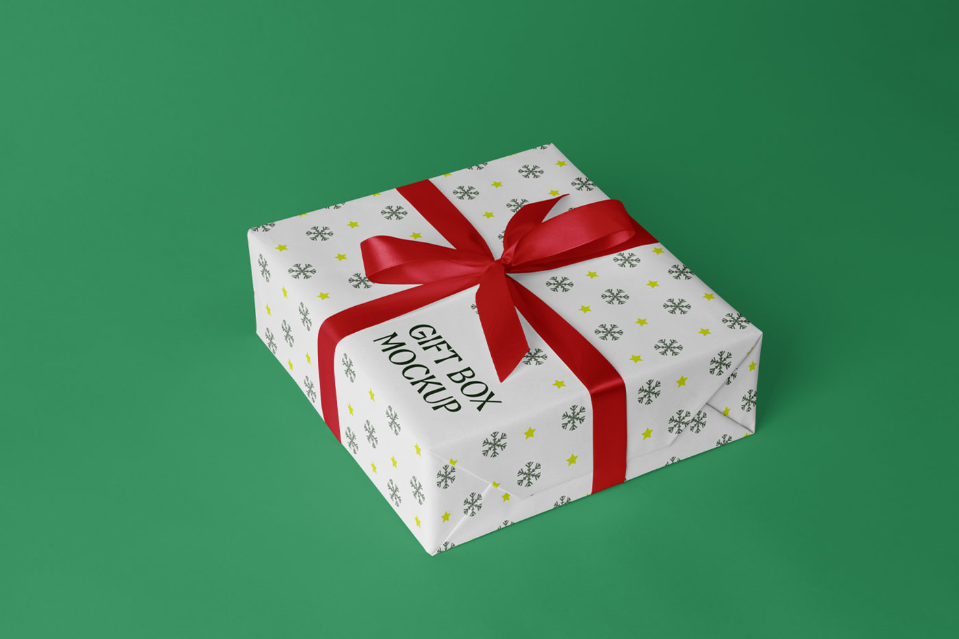 Perspective View of Gift Box Mockup FREE PSD