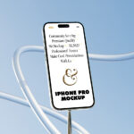 Perspective View of iPhone 14 Mockup on Tripod