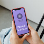 Perspective View of iPhone Mockup in Hands