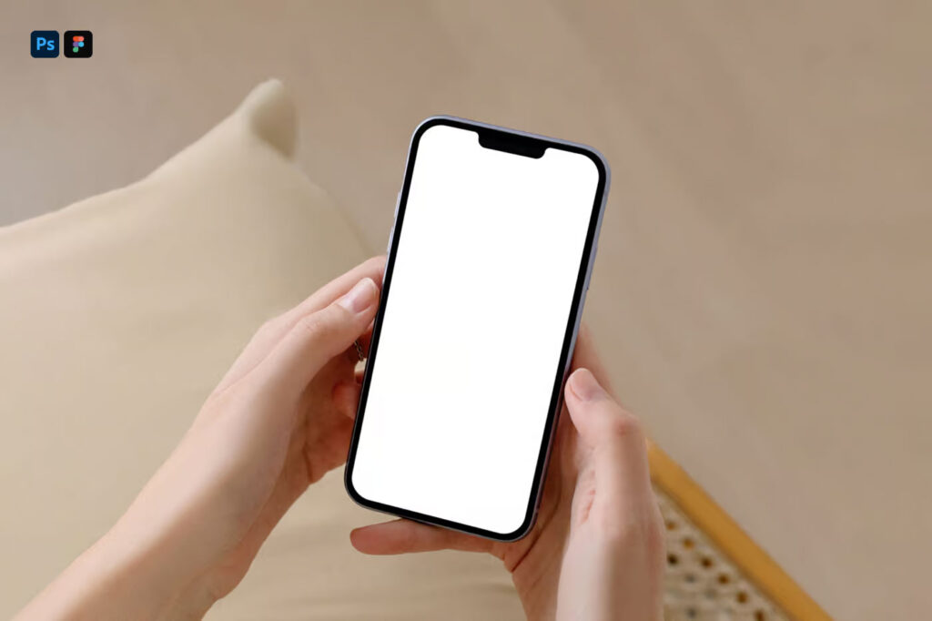 Perspective View of iPhone Pro Mockup