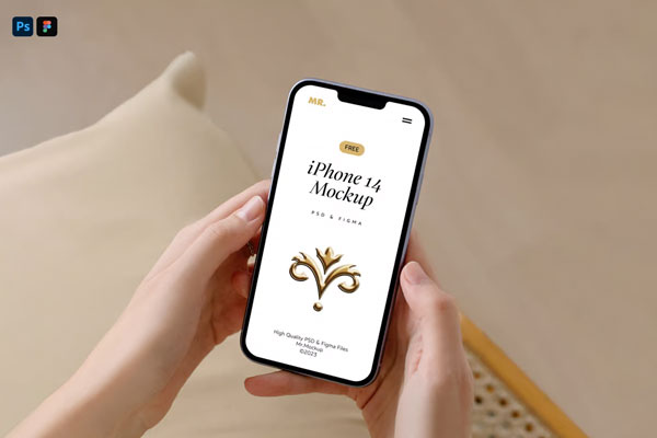 Perspective View of iPhone Pro Mockup