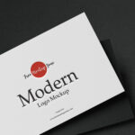 Perspective View of Logo on Card Mockup