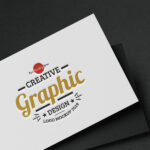 Perspective View of Logo on Card Mockup
