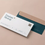 Perspective View of Luxury Envelope Mockup