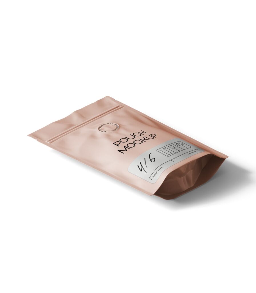 Perspective View of Lying Pouch Mockup