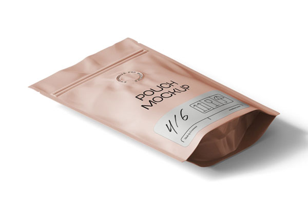 Perspective View of Lying Pouch Mockup