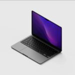 Perspective View of M2 MacBook Air Mockup