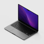 Perspective View of M2 MacBook Air Mockup