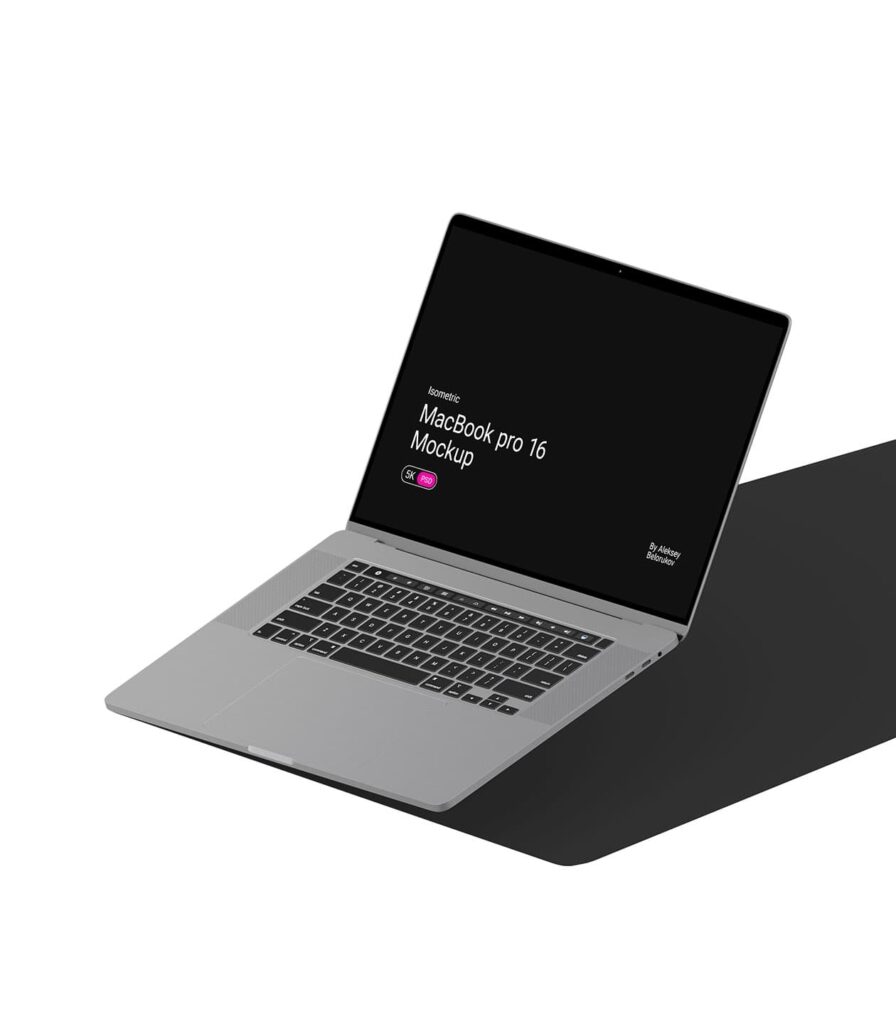 Perspective View of MacBook Pro Mockup