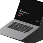 Perspective View of MacBook Pro Mockup