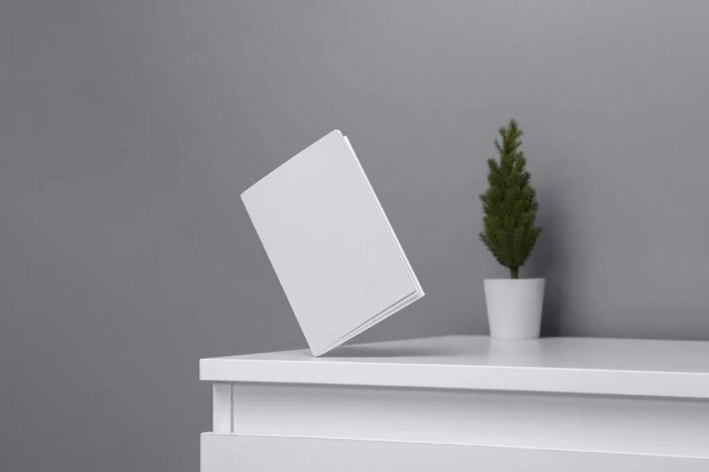 Perspective View of Mini A5 Notebook Mockup