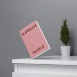 Perspective View of Mini A5 Notebook Mockup