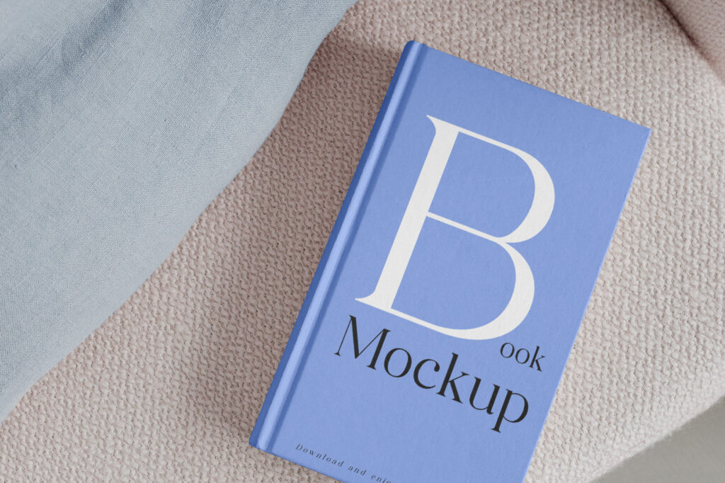 Perspective View of Oblong Book Mockup