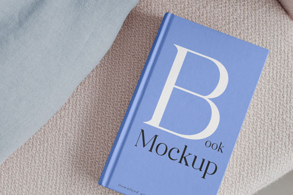 Perspective View of Oblong Book Mockup