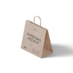 Perspective View of Paper Bag Mockup