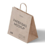 Perspective View of Paper Bag Mockup