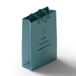 Perspective View of Paper Bag Mockup