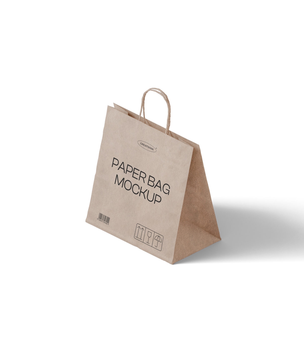 Perspective View of Paper Bag Mockup FREE PSD