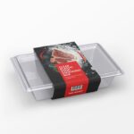 Perspective View of Plastic Food Packaging Box Mockup