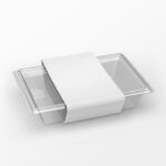 Perspective View of Plastic Food Packaging Box Mockup