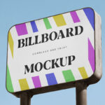 Perspective View of Rectangle Billboard Mockup