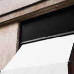 Perspective View of Restaurant Banner Sun Visor Mockup