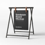 Perspective View of Sandwich Board Mockup