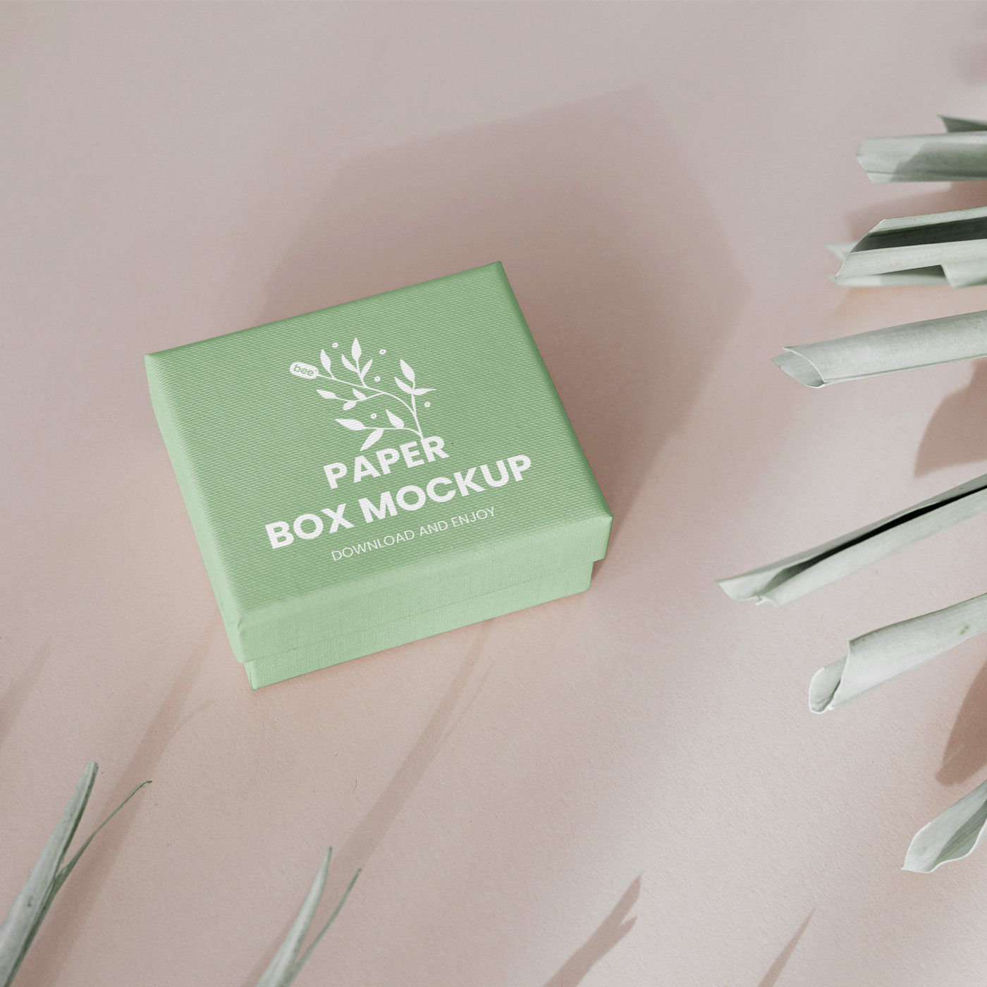 Perspective View of Small Gift Box Mockup FREE PSD