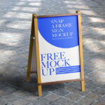 Perspective View of Snap A Frame Sign Mockup