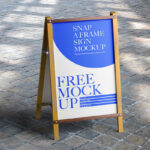 Perspective View of Snap A Frame Sign Mockup