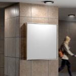 Perspective View of Square Indoor Signage Mockup