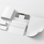 Perspective View of Stationery Items Mockup
