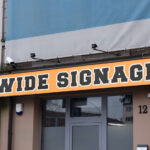 Perspective View of Super Wide Signage Mockup