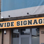 Perspective View of Super Wide Signage Mockup