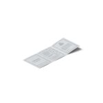 Perspective View of Trifold Open Business Card Mockup