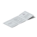 Perspective View of Trifold Open Business Card Mockup