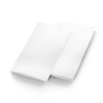 Perspective View of Two Bi-fold Brochures Mockup