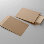 Perspective View of Two Kraft Paper Mailer Mockup